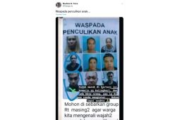 Hoaks! Poster terbaru wajah penculik anak