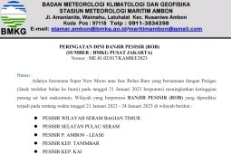 BMKG beri peringatan dini kewaspadaan  banjir rob di enam wilayah pesisir Maluku