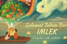 Presiden Jokowi dan sejumlah menteri ucapkan Selamat Tahun Baru Imlek 2023