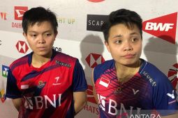 Indonesia Masters: Diwarnai adu smes, perjuangan Apri/Fadia terhenti di perempat final