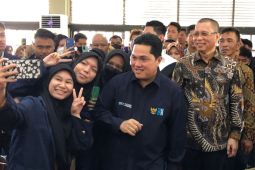 Kedatangan Erick Thohir dapat sambutan antusias masyarakat Kalbar