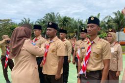 Basarnas Mukomuko latih Pramuka cara penyelamatan korban bencana
