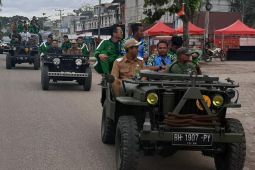 Pemain dan Pelatih Merangin FC diarak keliling Bangko