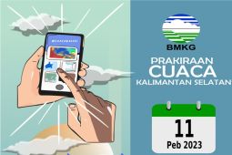 Delapan wilayah di Kalsel berpotensi hujan lebat pada Sabtu