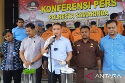 Polresta Samarinda bekuk 14 pelaku peredaran narkoba