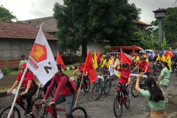 KPU Bali sosialisasi Pemilu 2024 lewat konvoi sepeda parpol