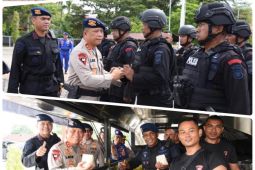 Satbrimob Polda Maluku gelar simulasi Detasemen 45 Antianarkis