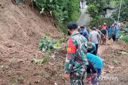 Tanah longsor lumpuhkan jalan antardesa di Dagangan Madiun