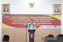 Kemenkumham Sumut samakan persepsi pembentukan produk hukum