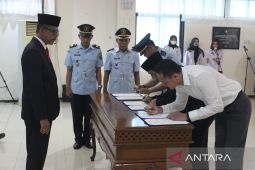 Kakanwil Kemenkumham Kalsel lantik pejabat struktural
