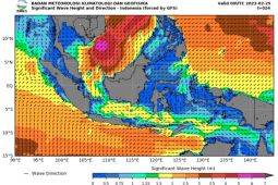 BMKG: Waspada gelombang tinggi enam meter pada 25-26 Februari