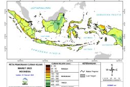Jabar dan sejumlah wilayah berpotensi hujan lebat dan angin kencang pada Ahad