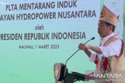 Presiden Jokowi nyatakan PLTA Mentarang tunjukkan kerja sama Indonesia-Malaysia