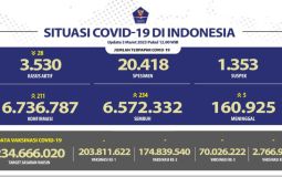 Angka kesembuhan COVID-19 di Indonesia bertambah 234 orang