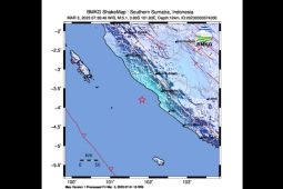Gempa guncang barat daya Bengkulu