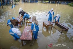 Sekolah terdampak banjir di Kabupaten Karawang