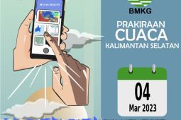 BMKG peringatkan potensi hujan badai di sejumlah wilayah Kalsel hari ini