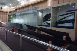 Kemudi kapal kuno di Museum Sriwijaya