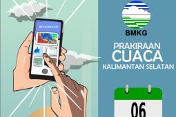 Lima daerah di Kalsel diprediksi hujan lebat