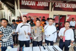 Polisi tangkap puluhan berandalan bermotor diduga hendak lakukan penyerangan di Kota Jambi