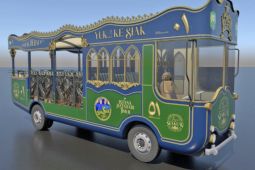 Yuk, tengok bus wisata dengan ornamen Istana Assereyah di Siak