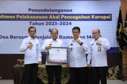 Kakanwil Kemenkumham Jatim tandatangani komitmen pencegahan korupsi