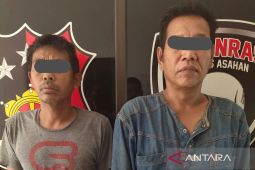 Polres Asahan tangkap dua pencuri pakaian di mobil boks