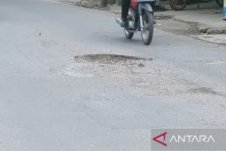 Jalan berlubang membuat Karawang makin bergoyang