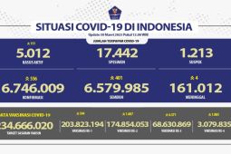 Kasus terkonfirmasi COVID-19 di Indonesia bertambah 556 orang pada Kamis