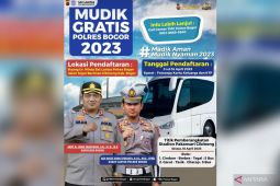 Polres Bogor buka pendaftaran mudik gratis untuk 550 orang mulai 3-16 April 2023