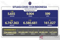 Angka kesembuhan COVID-19 di Indonesia bertambah 154 orang pada Minggu