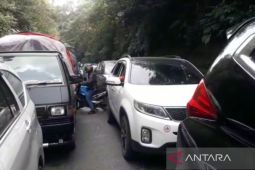 Polisi sebut kemacetan di perbatasan Bandung-Garut dampak perbaikan jalan