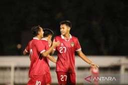 Uji coba, timnas U-22 imbang 1-1 lawan Bhayangkara FC