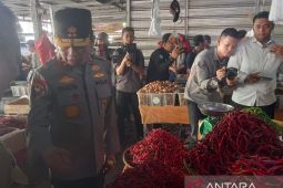 Kapolda Babel meninjau harga sembako di Pasar Pangkalpinang