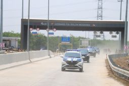 Polres Simalungun simulasikan penggunaan Jalur Tol Sinaksak