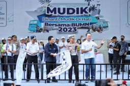 Menteri BUMN bersama Menteri Perhubungan lepas ribuan pemudik BUMN dari GBK