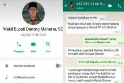 Foto Wabup Sleman dibajak orang untuk penipuan