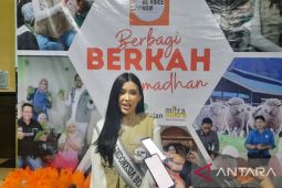 Puteri Indonesia Angelia Rizky berbagi berkah Ramadhan di Intani Farm