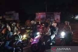 Arus mudik H-1 Lebaran yang lintasi Cianjur didominasi sepeda motor