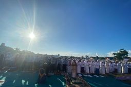 LEBARAN 2023 - Ribuan warga binaan Lapas Banjarbaru khusyu ikuti shalat Ied