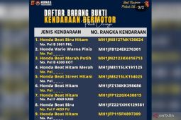 Polres Bogor umumkan sembilan kendaraan hasil curian di Cileungsi