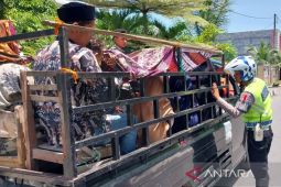 Satlantas Polres Aceh Barat jaring pick up angkut penumpang di jalan raya