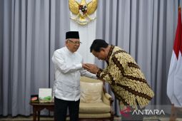 Ma'ruf Amin bertemu dengan menhan dan kasad