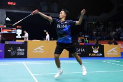 Kejar mengejar poin warnai kemenangan Ginting atas Li Shi Feng di perempat final BAC 2023