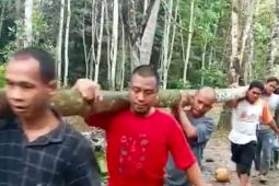 Budaya gotong royong masih kental di acara kawinan warga Balangan