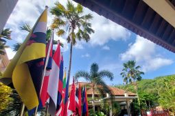 Media meliput KTT ASEAN dari "media center" di Hotel Bintang Flores
