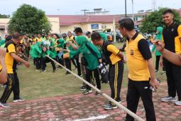 Tingkatkan sinergitas TNI-Polri, Polres Batubara gelar olahraga bersama