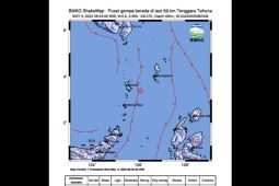 Gempa dengan magnitudo 5,6 melanda wilayah pantai timur Kepulauan Sangihe