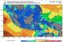 Masyarakat pesisir diminta waspadai gelombang tinggi pada 6-7 Mei