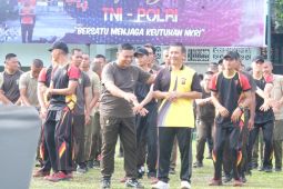 Polda Jambi bangun sinergitas dengan TNI lewat olahraga bersama